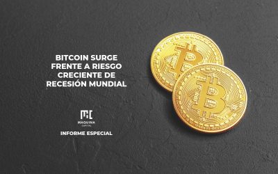 Bitcoin surge frente a riesgo creciente de recesión mundial